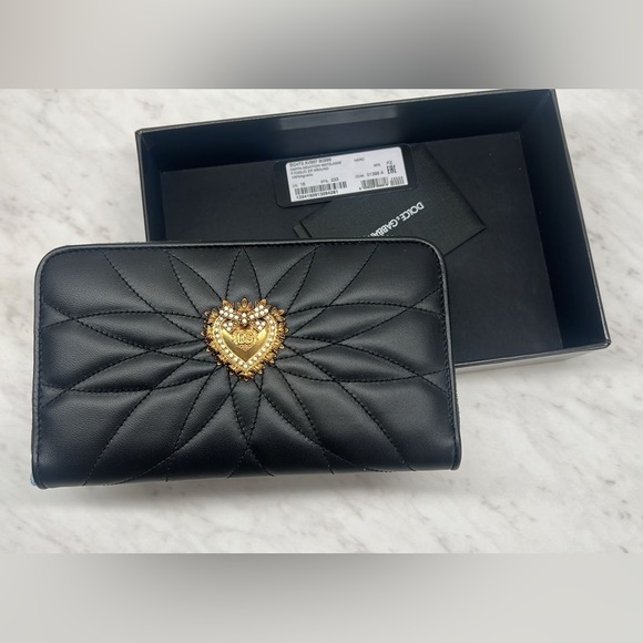 SOLD! Dolce & Gabbana Zip-around Black Devotion Wallet - Picture 3 of 7